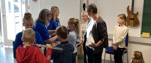 Elever i 3. klasse har hørt musik og mødt underviserne på Musikskolen