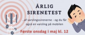 Sirenetest i dag onsdag