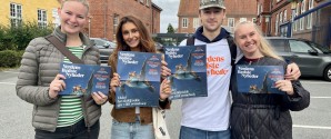 Elever fra Frederikshavn Handelsskole spreder gode nyheder