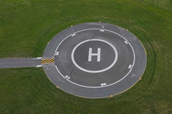 Midlertidig helikopterlandingsplads i Ålbæk